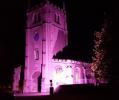 St Thomas a Becket Church lit in purple to mark World Polio Day